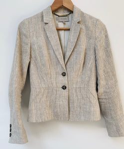 Preloved & Vintage - Linen Oatmeal Fitted jacket