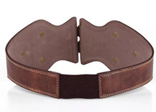 Load image into Gallery viewer, Double Buckle Wide Belt - Brown