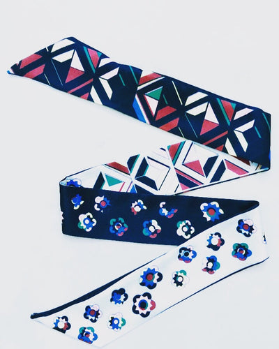 Skinny Scarf - Black/White/Multi (Was £5.50 Now £3.50)