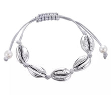 Load image into Gallery viewer, Cowrie Shell Bracelets Gold/Silver/Natural