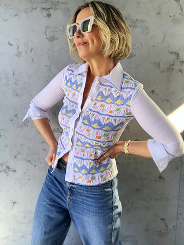 Preloved & Vintage - multi Vintage 70s Shirred Blouse