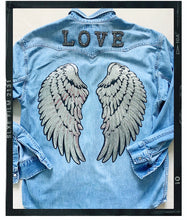 Load image into Gallery viewer, Rose Mae Reworked - SHOW SOME LOVE Denim Shacket