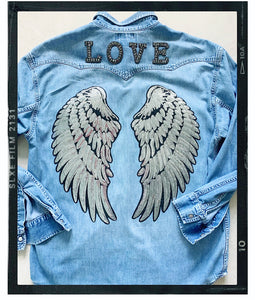 Rose Mae Reworked - SHOW SOME LOVE Denim Shacket