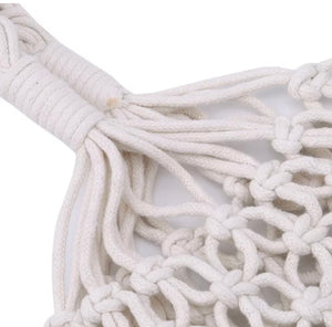 Mesh Cotton Macrame Woven Bag - Off White