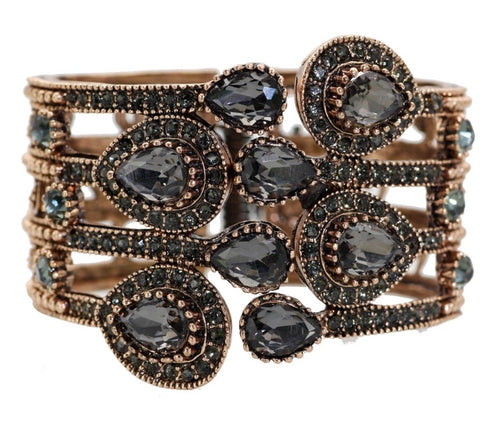 Jewelled Bangle Cuff - Grey