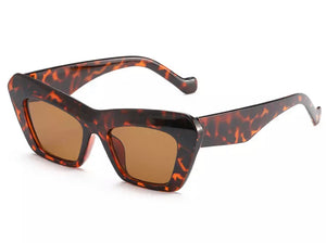 Retro Cat Eye Sunglasses - Leopard