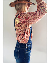 Load image into Gallery viewer, Boho Blouse/Tunic - Peachy Floral