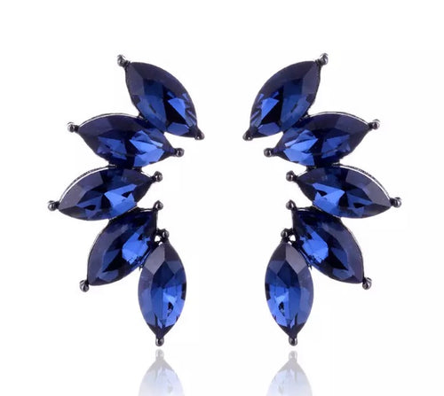 Crystal Earrings - Blue