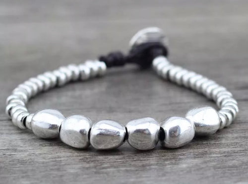 Silver Nugget Bracelet