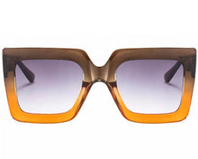 Load image into Gallery viewer, Oversized Retro Sunglasses - Brown/Orange