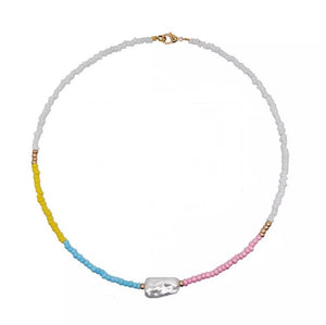 Santorini Necklace - Pastel Pearl