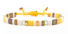 Load image into Gallery viewer, Block Bracelet - Yellow/White/Bronze