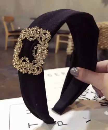Rhinestone Hairband - Black