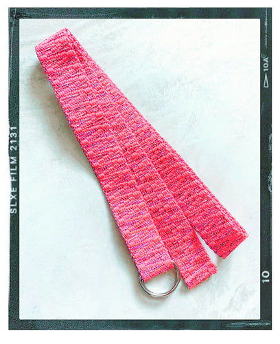 Woven Long Belt - Pink