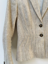 Load image into Gallery viewer, Preloved &amp; Vintage - Linen Oatmeal Fitted jacket