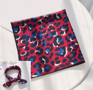 Head/Neck Scarf - Red Leopard