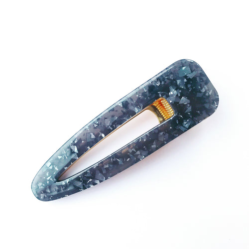 Perspex Grey Sparkle Hair Clip